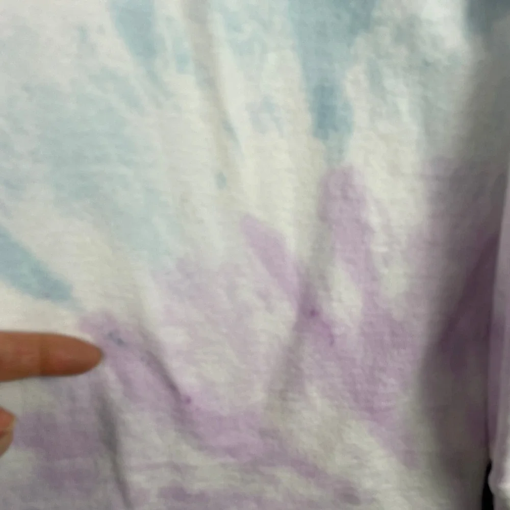 Walt Disney‎ World Spirit Jersey Sweatshirt XS Pink Tie Dye glitter puff letter